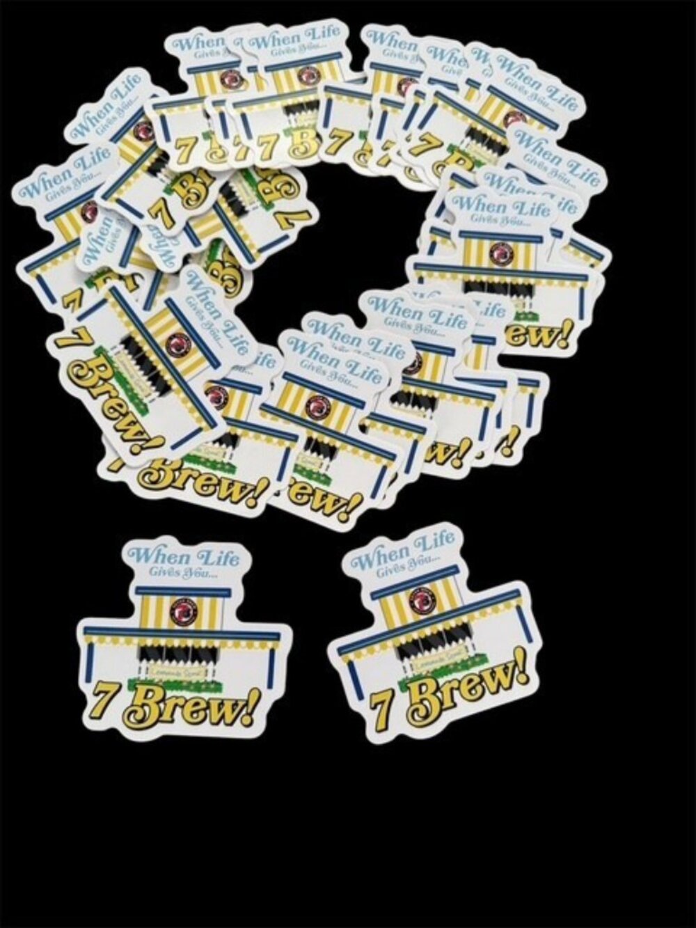 7 Brew Stickers Seven Brews When Life Gives You Lemonade Stand 23 pcs Bundle New